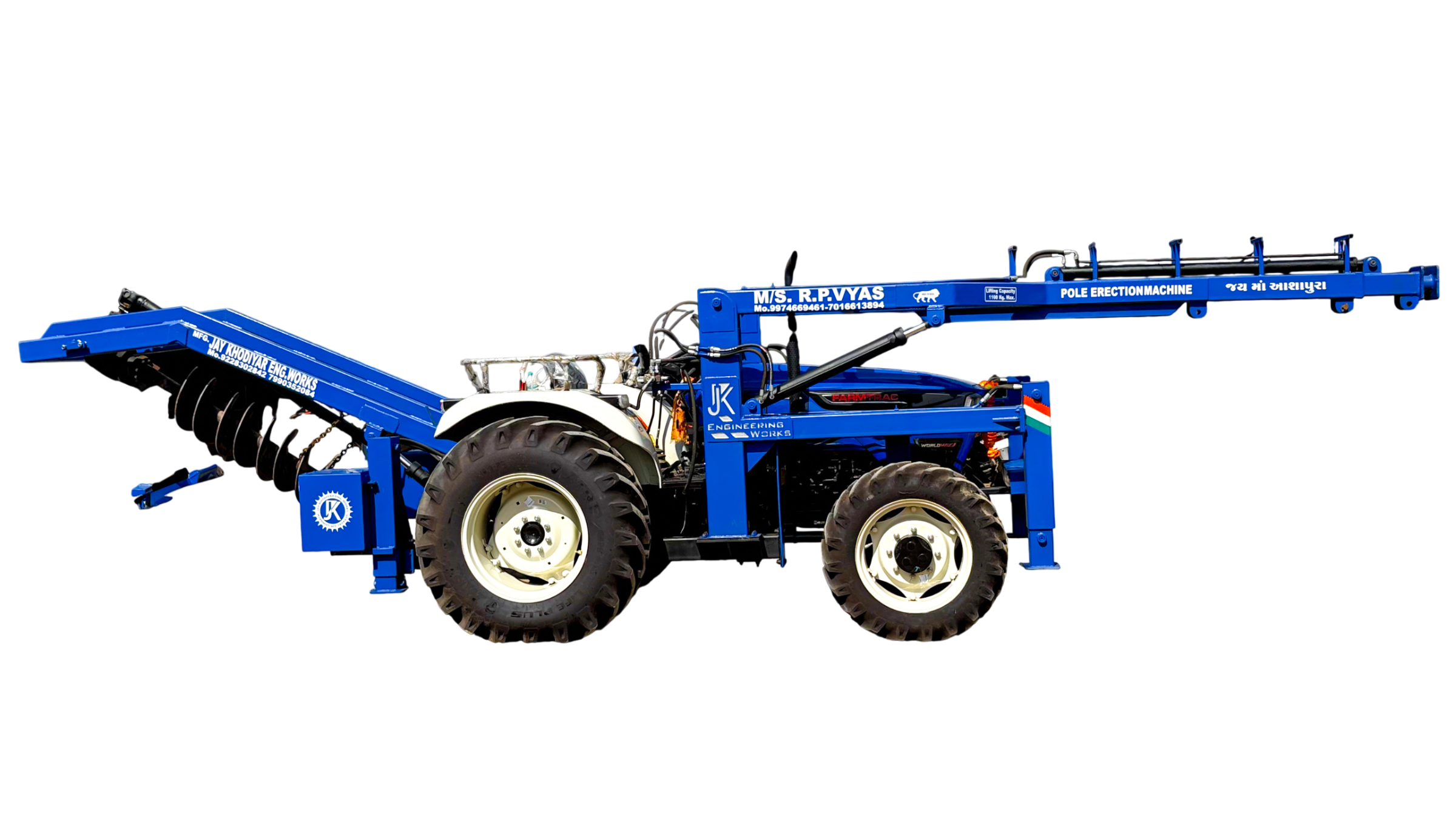 Pole Erection Machine with Hole Digger
